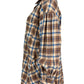 Free People Blue and Pink Flannel Button-down Size M