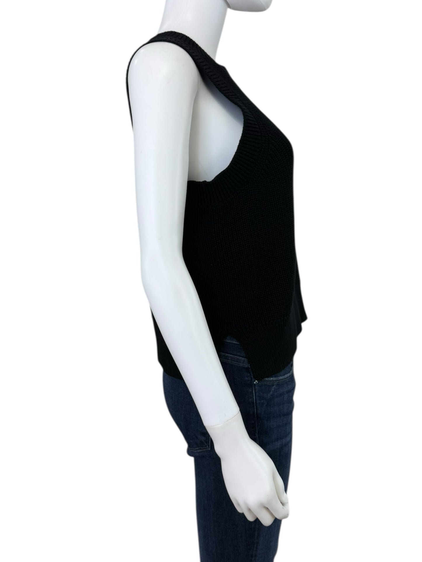 525 Black 100% Cotton Sweater Tank Size M