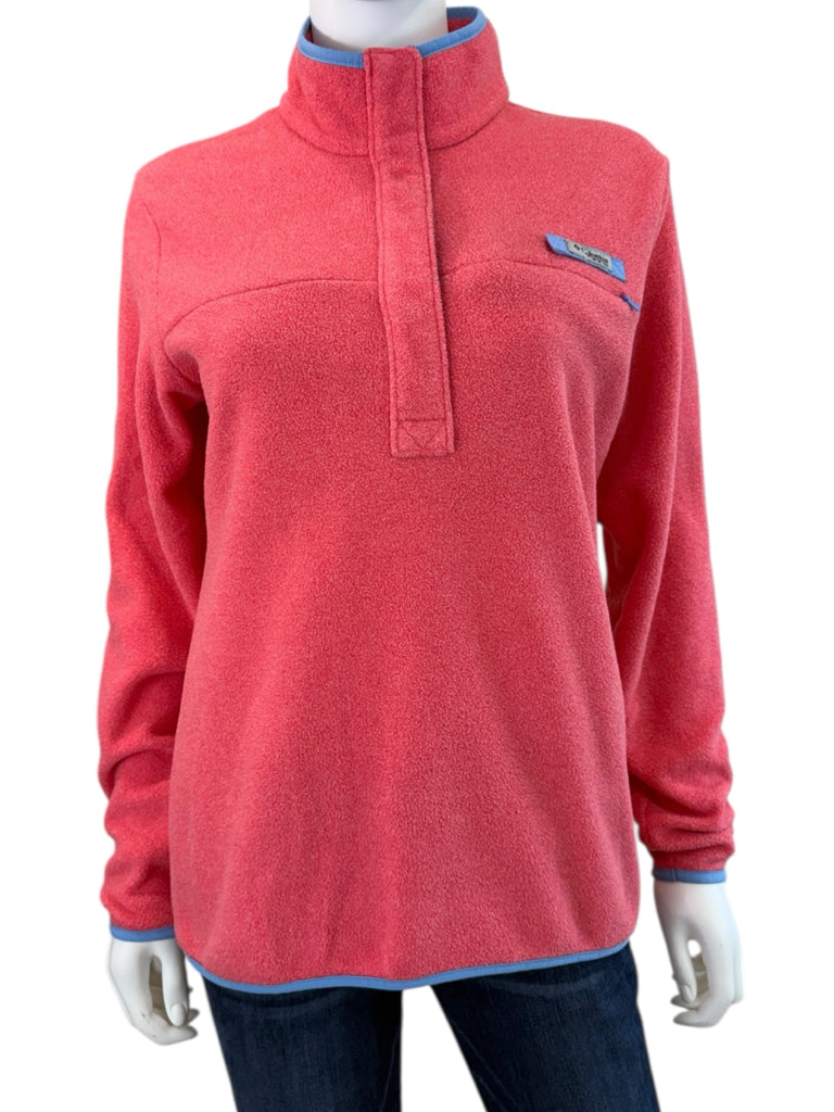 columbia Pink PFG Harborside Fleece Pullover Jacket Size M