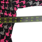 ETCETERA Pink Houndstooth 100% Silk Wrap Blouse Size M