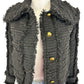 EQUIPMENT Black Tweed Cropped Jacket Size XS