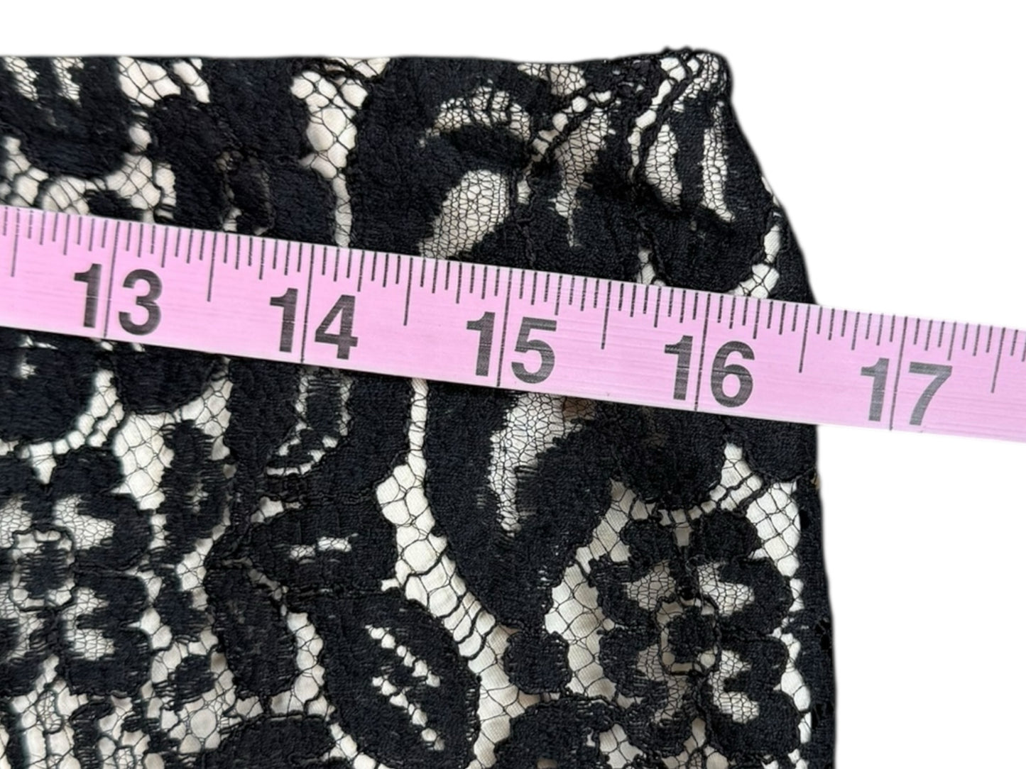 White House Black Market Black Lace Skirt Size 8