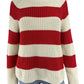 velvet BY GRAHAM & SPENCER Red Striped Sweater Size S