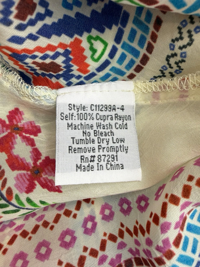 Johnny Was Floral Tunic Top Size M