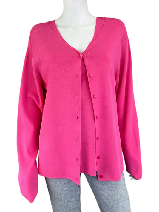 Coldwater Creek NWT Hot Pink Tank and Cardigan Set Size XL