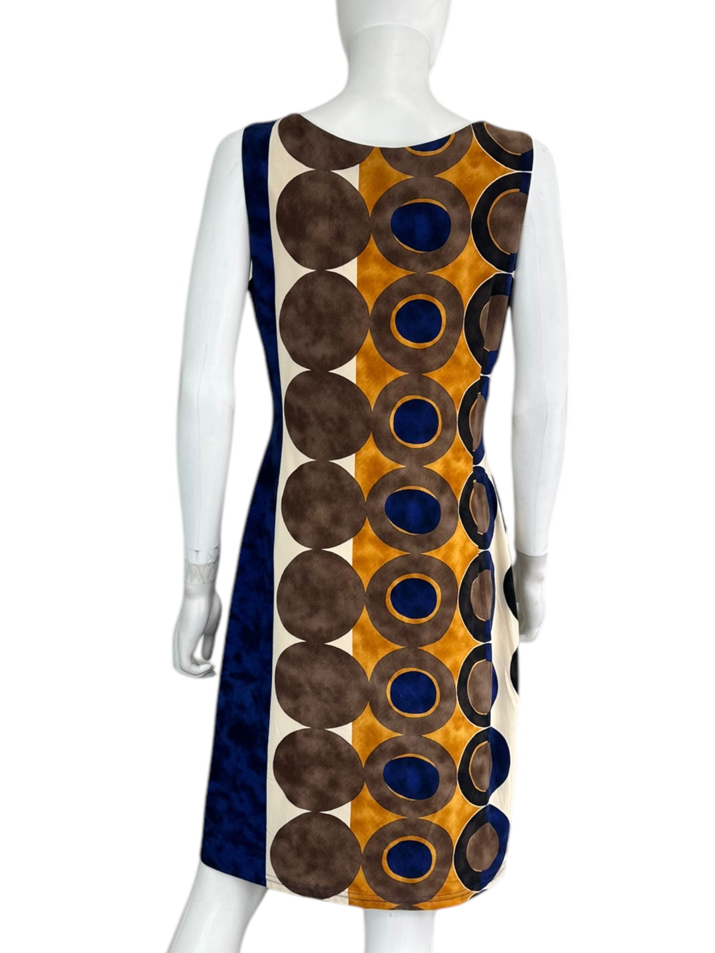 Joseph Ribkoff Colorful Circle Pattern Midi Dress Size 12