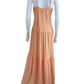 Self Contrast Peach Striped Maxi Sundress Size S