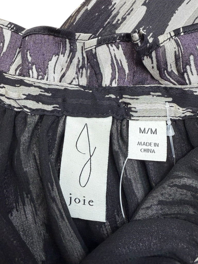 joie Black Burnout Print Blouse Size M