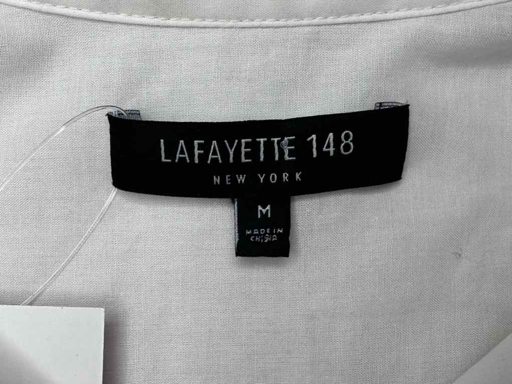 LAFAYETTE 148 NEW YORK White Popover Top Size M