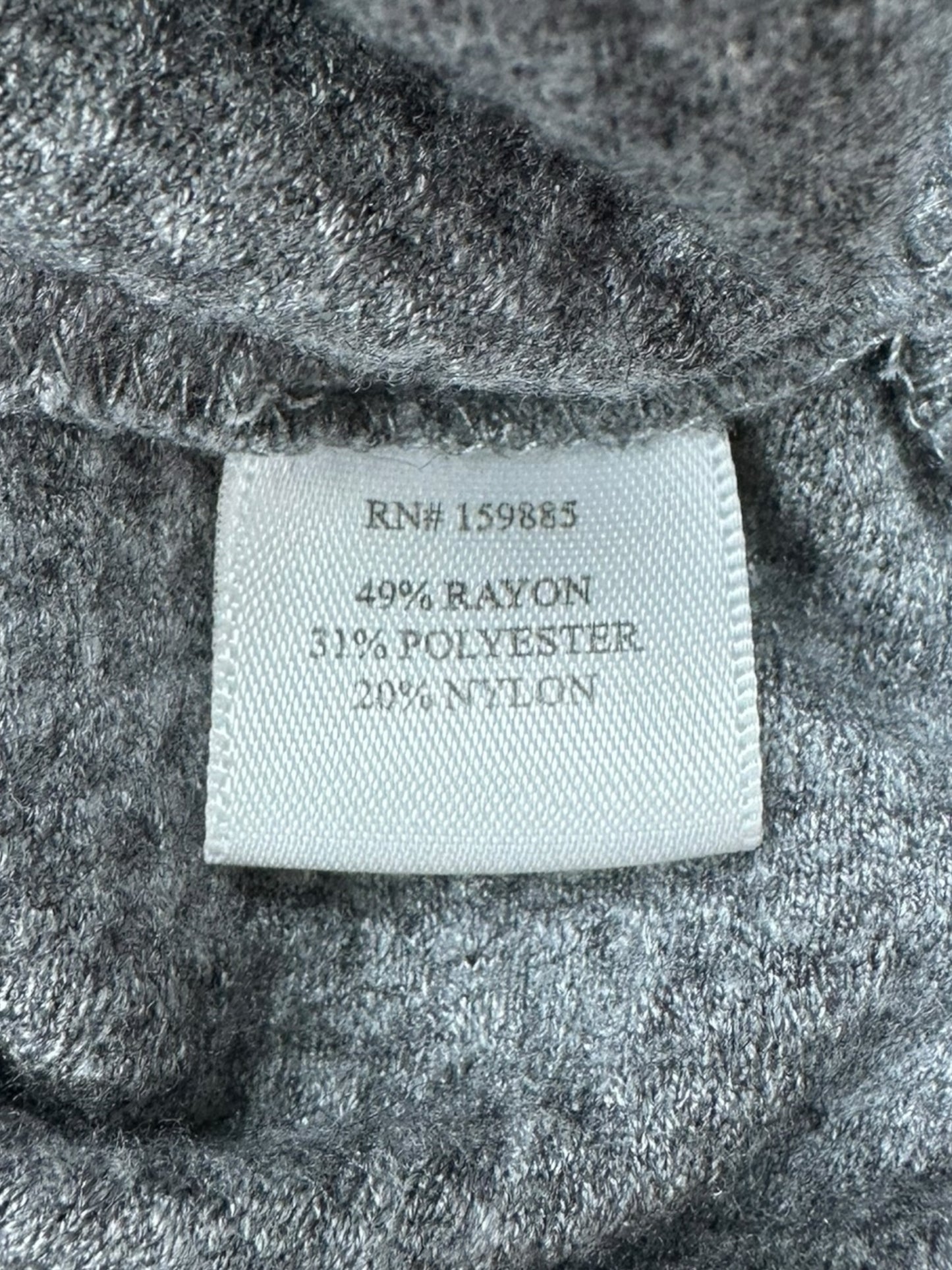 bobi NWT Grey Zipside Crewneck Knit Top Size S