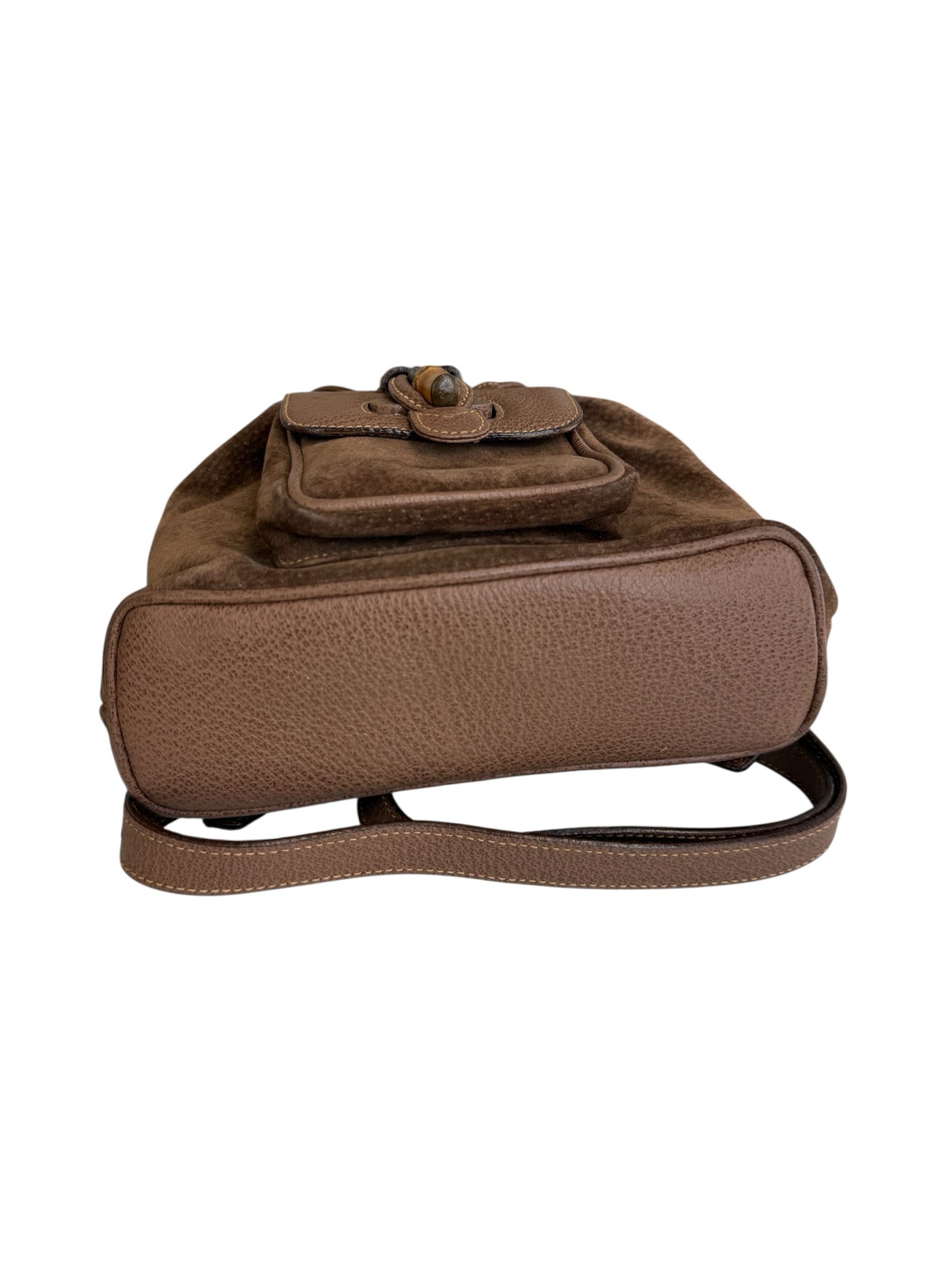 Gucci Vintage Brown Suede Backpack Designer Handbag