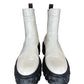 Louis Vuitton Cream Leather Chelsea Boots Size 37.5
