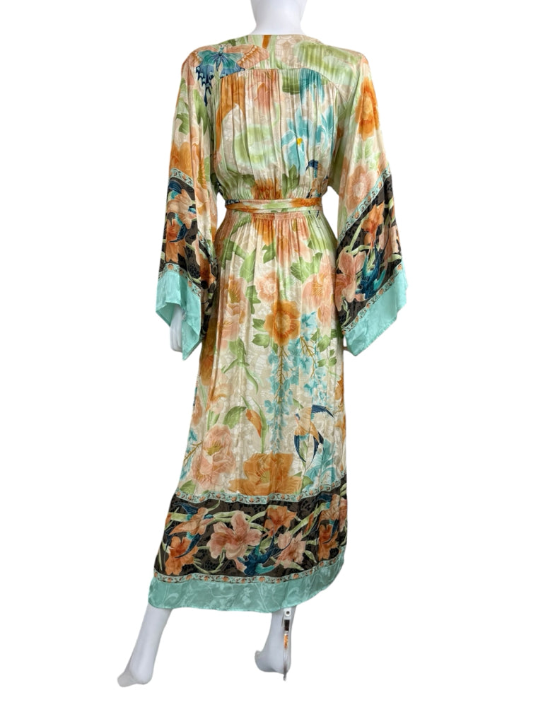 Spell Multicolor Floral Button-Down Maxi Dress Size XS