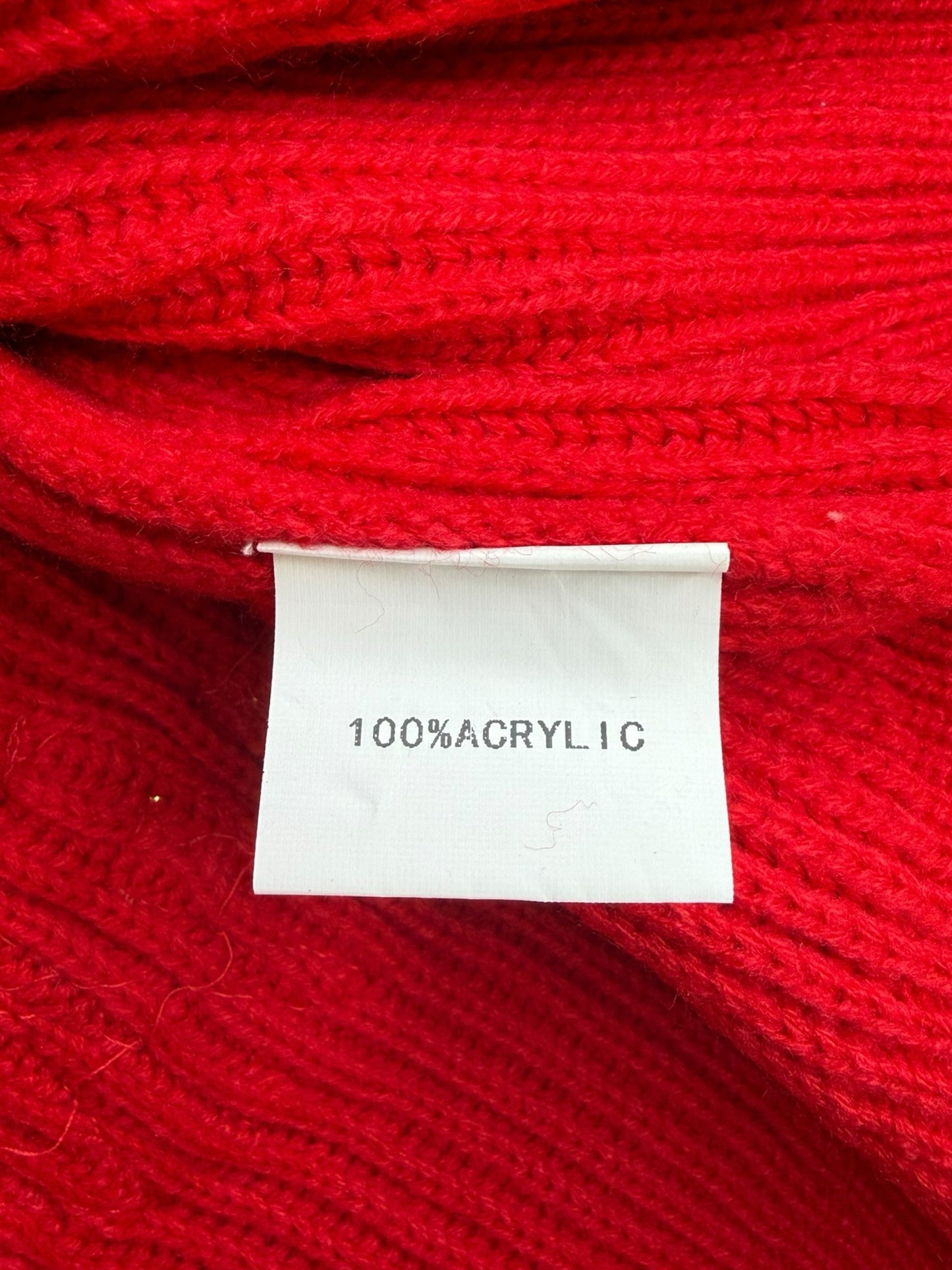 Queen of Sparkles Red Go Fight Win Sweater Cardigan Size L