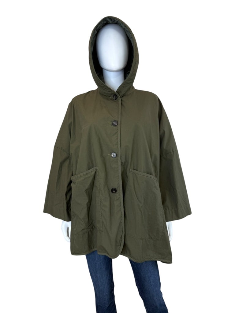 Toast x Lavenham Olive Hooded Poncho Size O/S