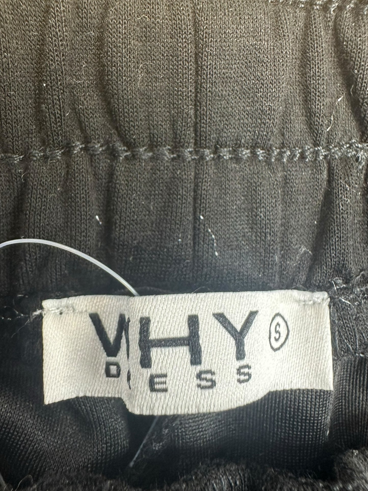 Why Dress Black Ruffle Joggers Size S