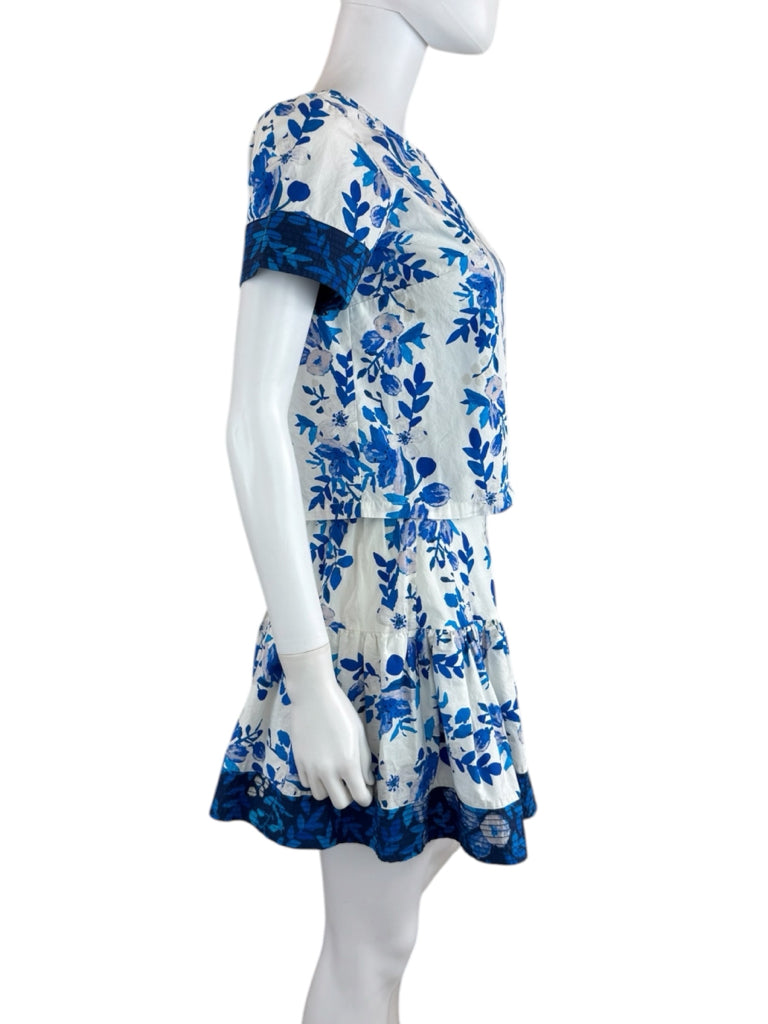 ALIVIA Blue Floral Lynn Top and Anessa Skort Size XS