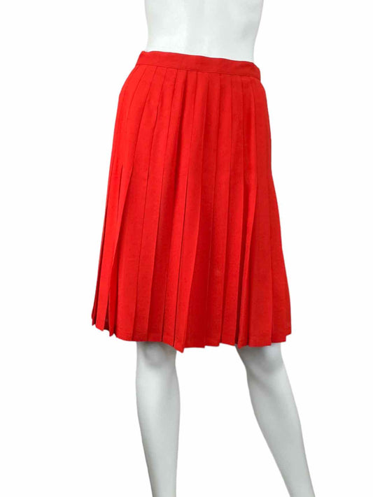 ESCADA Red Pleated Skirt Size 38