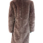 Avec Les Filles Mauve Faux Fur Coat Size XS