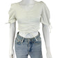 Port De Bras White Athletic Top Size S