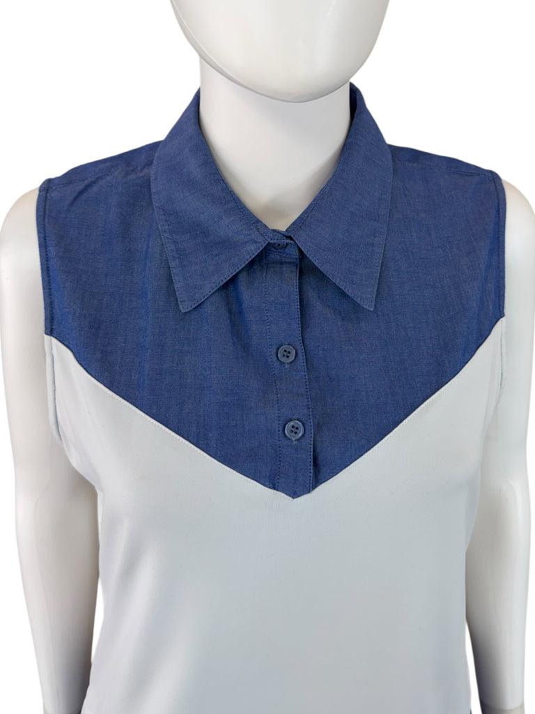 finley Chambray Button-down Blouse Size L