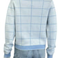 French Connection Blue Plaid Sweater Cardigan Size S