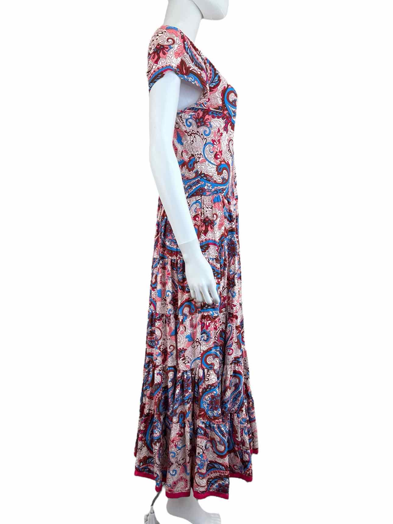 Soft Surroundings Rose Paisley Maxi Dress Size S