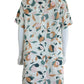 RACHEL ZOE 100% Linen Floral Shirt Dress Size L