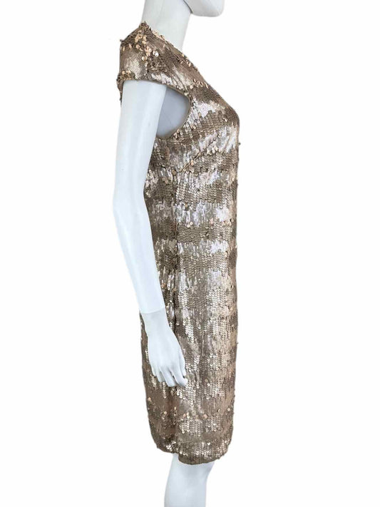 VERA WANG NWT Gold Sequin Cocktail Dress Size M