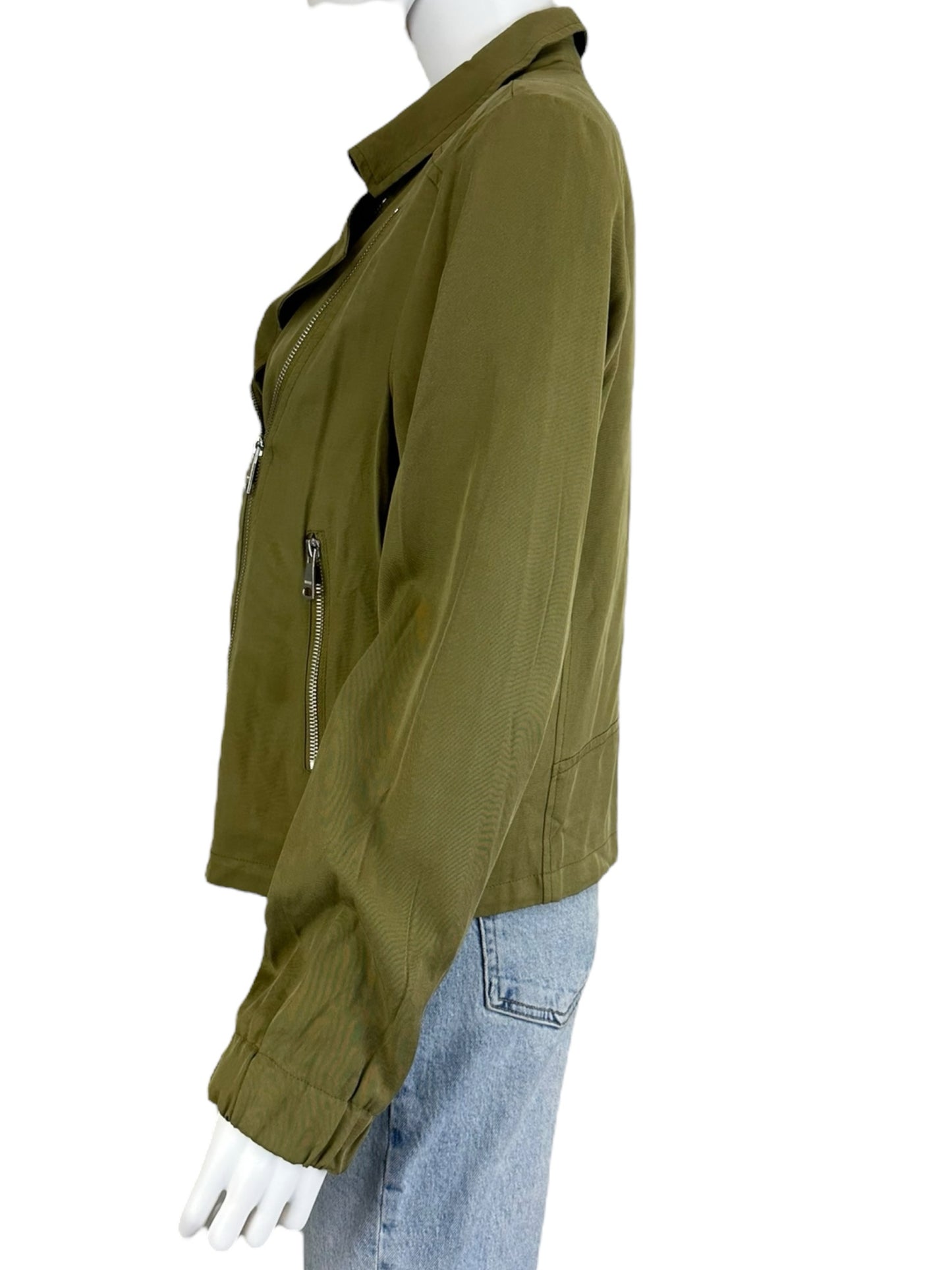 VIGOSS NWT Green Asymmetrical Zip Jacket Size L