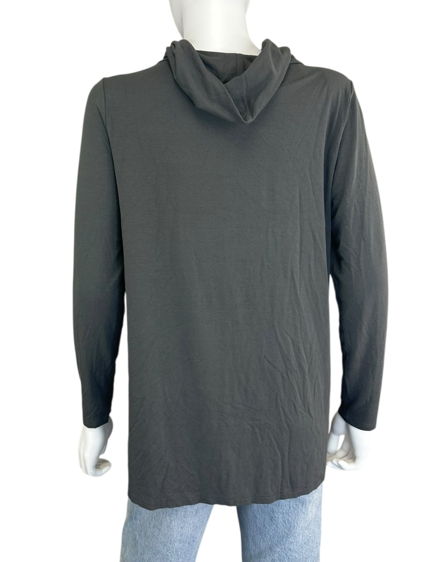 EILEEN FISHER Gray Knit Hoodie Size M