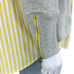 tru luxe Gray and Yellow Contrast Knit Top Size M