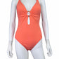 BLEU by Rod Beattie NWT Coral One Piece Halter Swimsuit Size 8