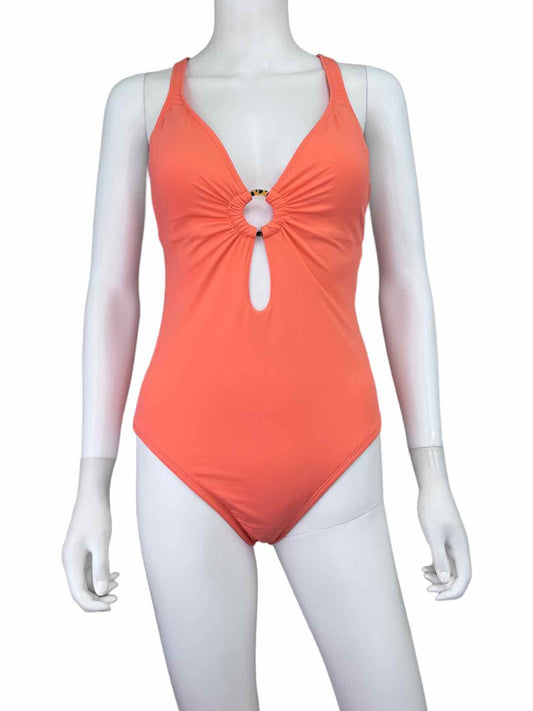 BLEU by Rod Beattie NWT Coral One Piece Halter Swimsuit Size 8