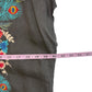 Johnny Was Charcoal 100% Linen Embroidered Dress Size M
