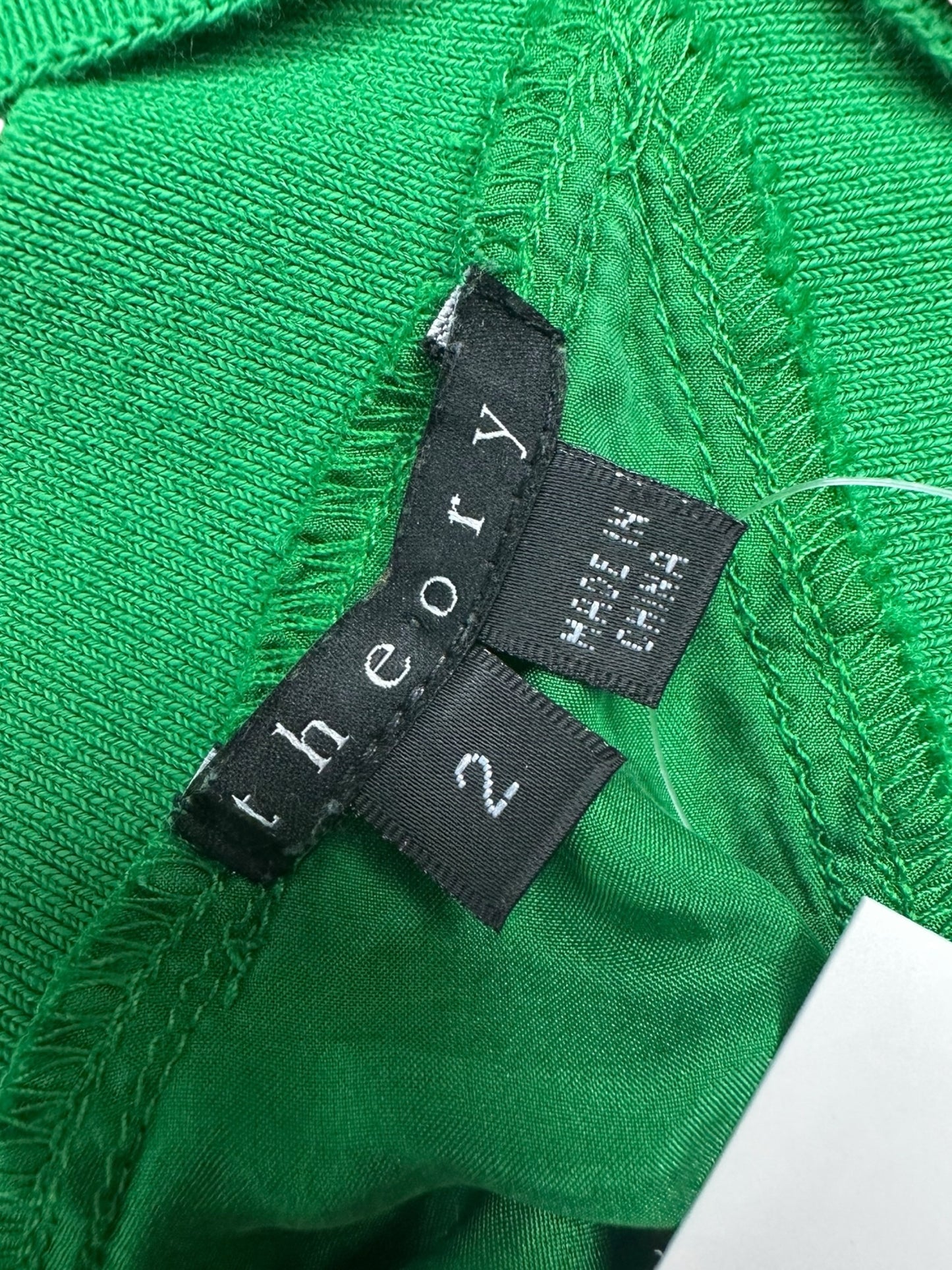 Theory Green Silk Tank Size 2
