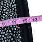 Queen of Sparkles Black Rhinestone Two Piece Set Size XS