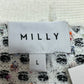 MILLY Tweed Fringe Trim Sweater Cardigan Jacket Size L