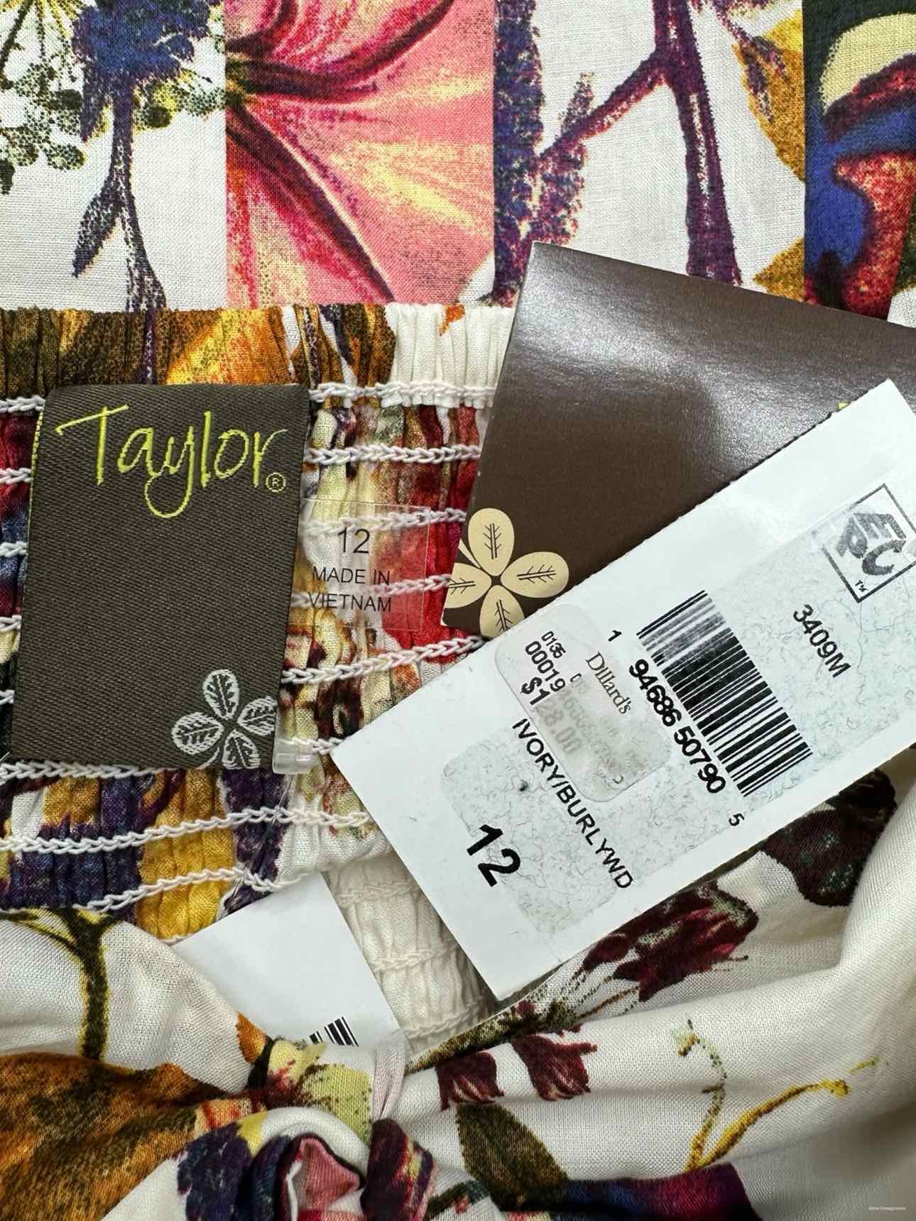 Taylor NWT Floral Mini Dress Size 12