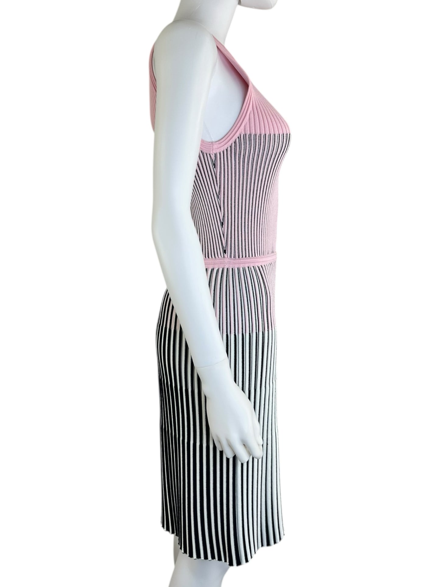 MILLY Striped Knit Midi Dress Size S