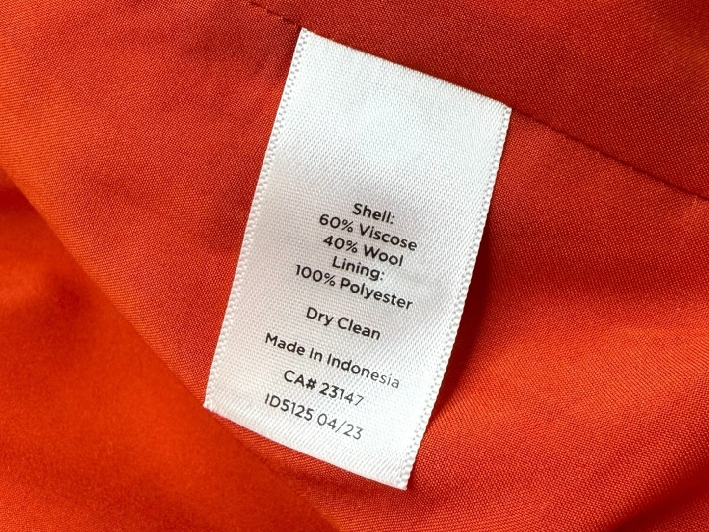 Talbots Orange Berkshire Wool Blend Cropped Jacket Size 8