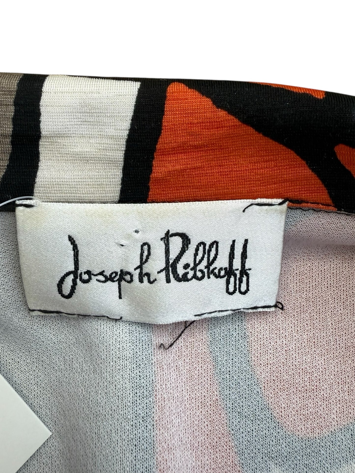 Joseph Ribkoff Orange Abstract Knit Jacket Size M