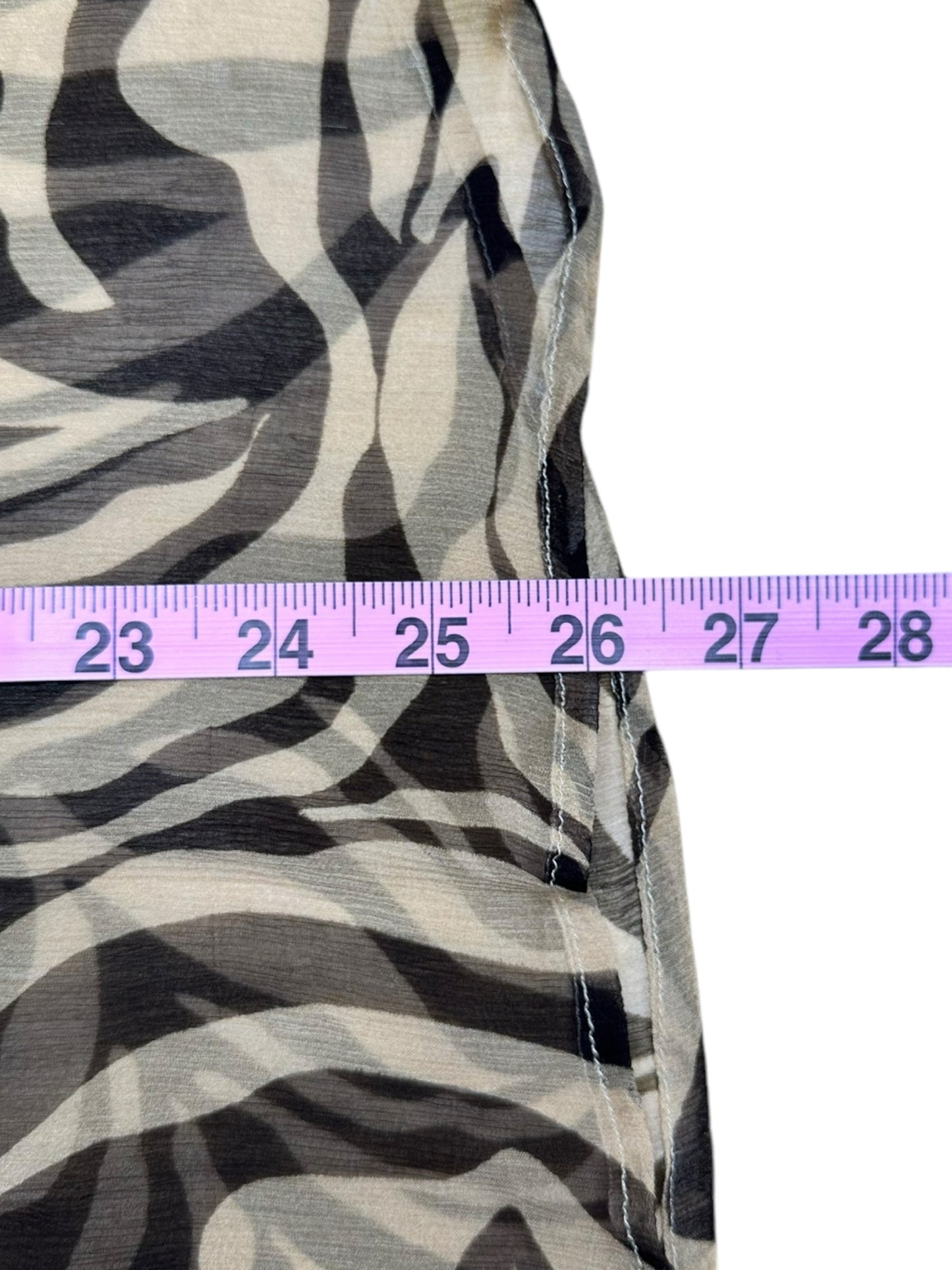 Johnny Was JADE Zebra Print Blouse Size M