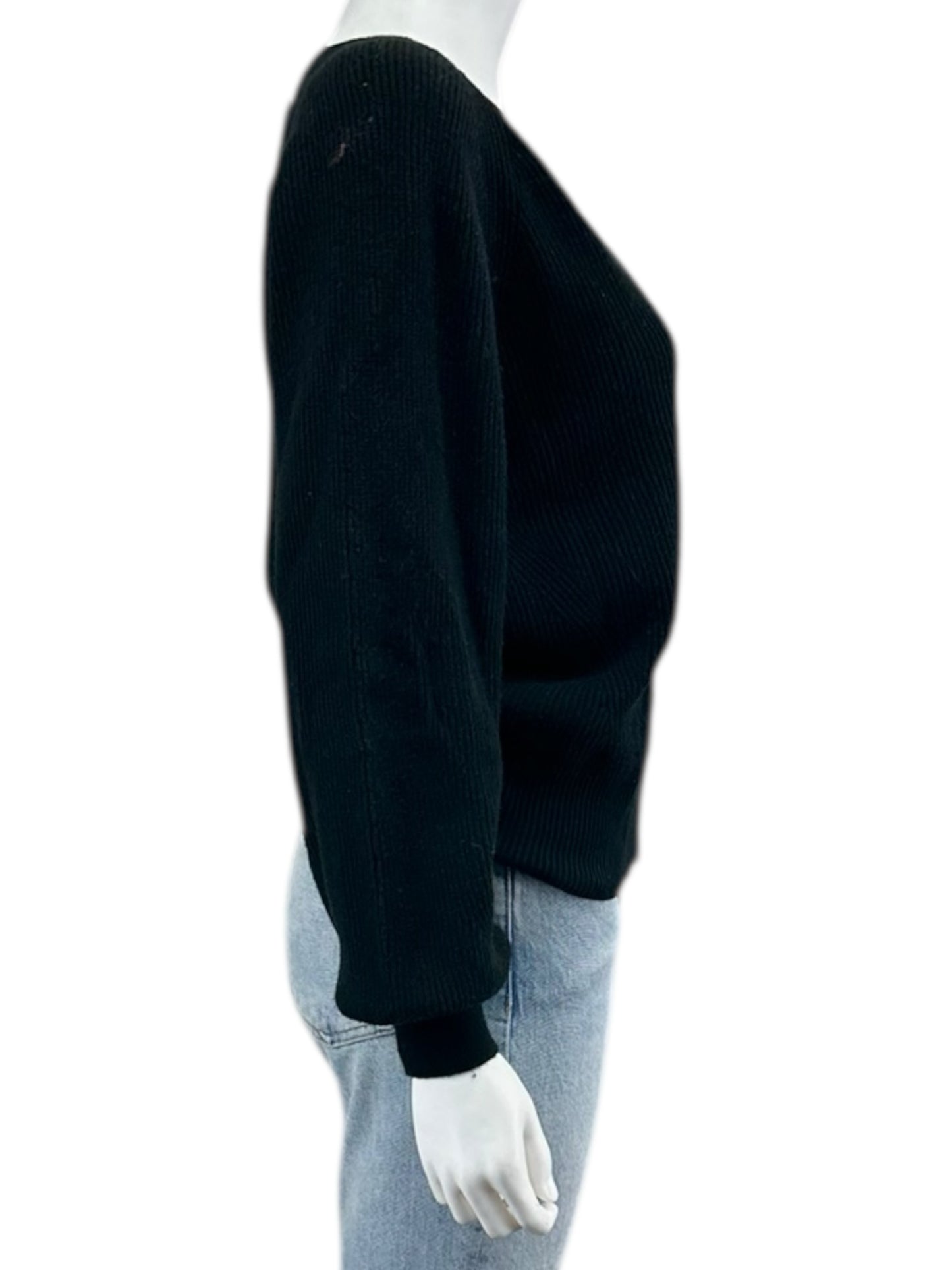 WHITE + WARREN Black Sweater Size S