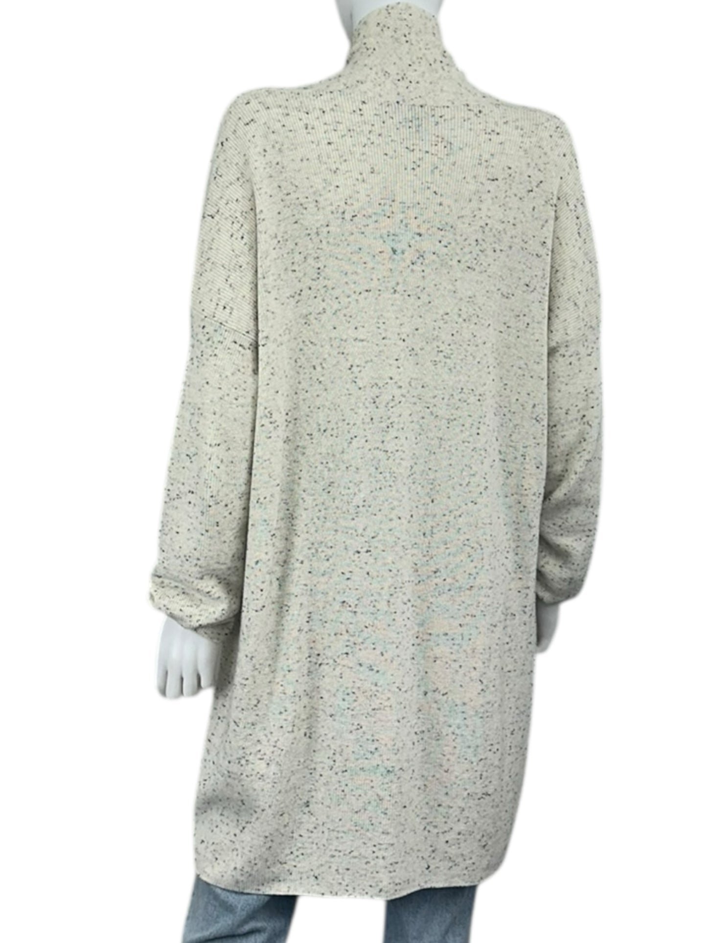 EILEEN FISHER Ivory Organic Cotton Sweater Duster Cardigan Size M