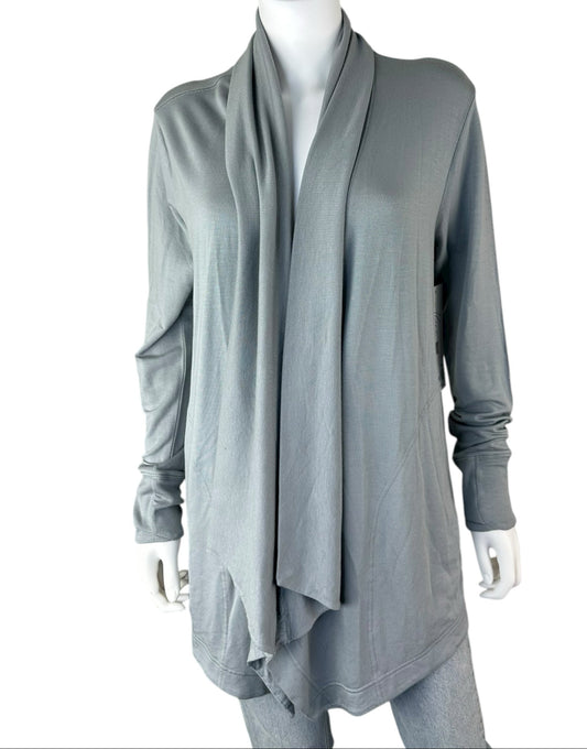 ATHLETA NWT Gray Jersey Knit Pranayama Wrap Cardigan Size S