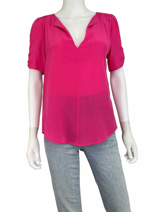 joie Hot Pink Silk Blouse Size S