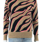 WHITE + WARREN 100% Cashmere Tiger Sweater Size M