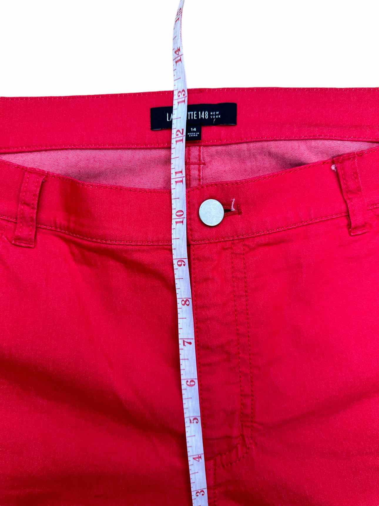 LAFAYETTE 148 NEW YORK Red Jeans Size 14