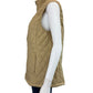 LANDS' END Tan Quilted Puffer Vest Size L